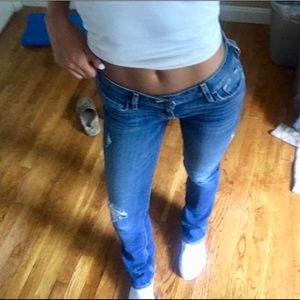 Hollister Boot Cut Ripped Jeans